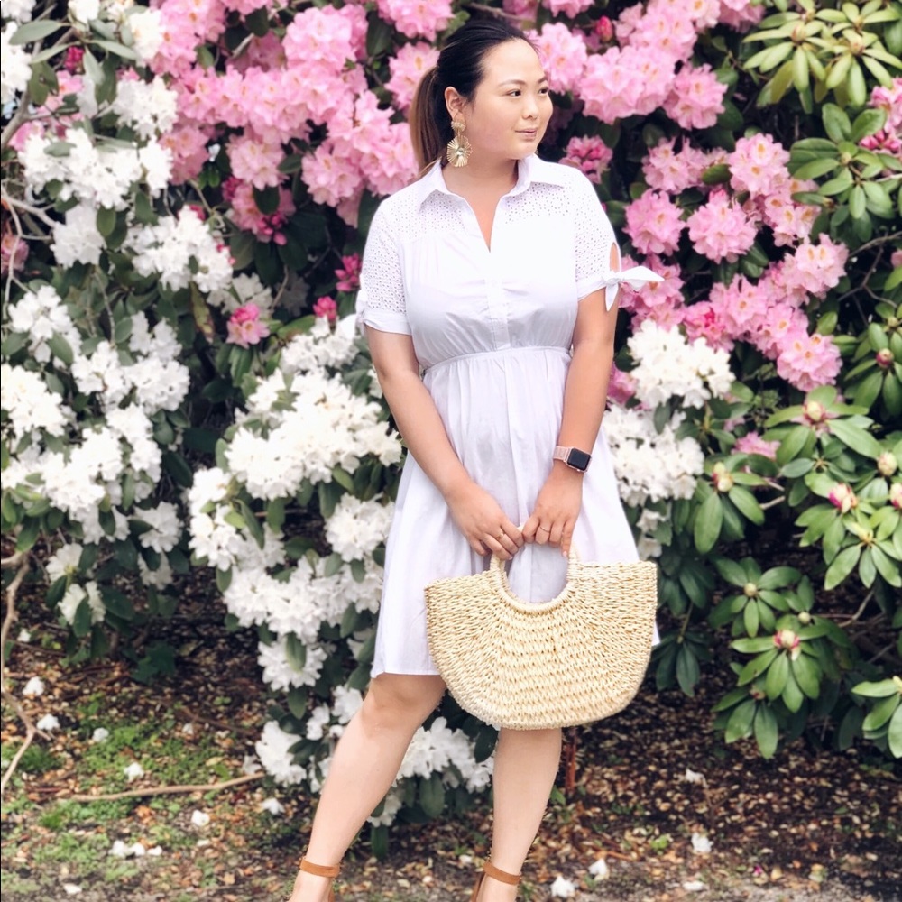 Monteau LA White Cotton Dress